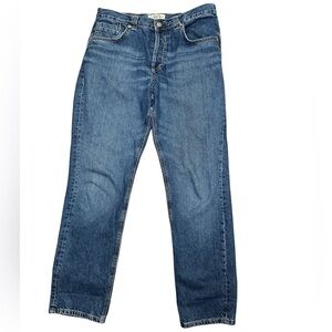 Free People We The Free Curvy Siren Low Rise Straight Leg  Blue Jeans Sz 30